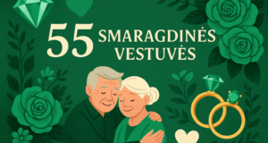 55 metų vestuvių metinės – Smaragdinės vestuvės