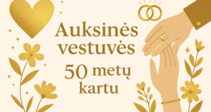 Aukštos vestuvinės dovanos 50 metų poroms, išskirtinė šventės idėja, simbolinė dovana Jubiliejaus proga, elegantiškas vestuvių suvenyras, būdas parodyti meilę ir dėkingumą, specialios dovanos poroms, vestuvių šventei, vestuvinių suvenyrų idėjos.