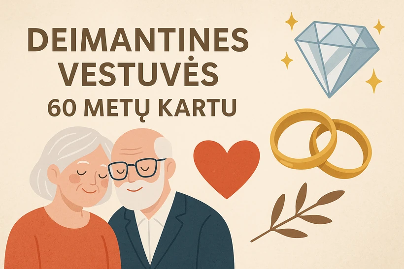 60 metų vestuvių metinės - Deimantinės vestuvės