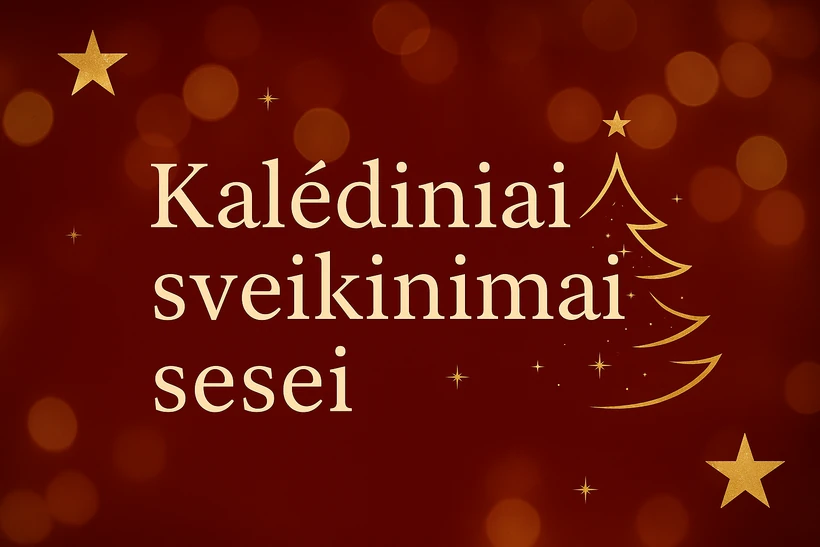 kalediniai sveikinimai sesei