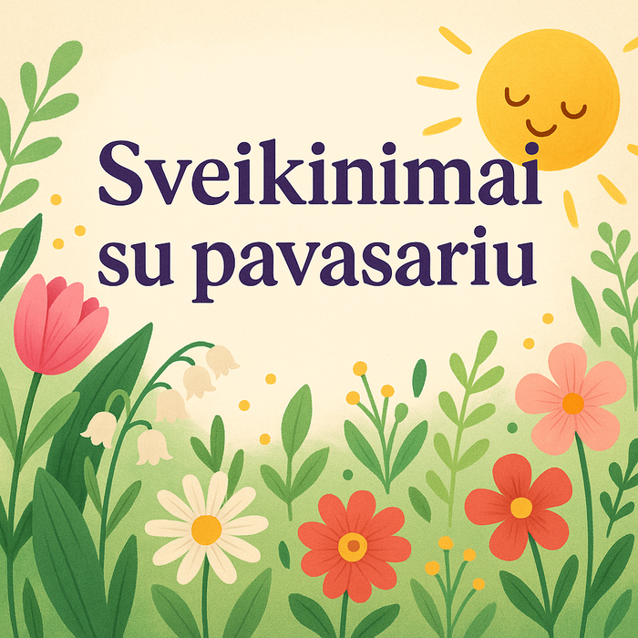 Sveikinimai su pavasariu
