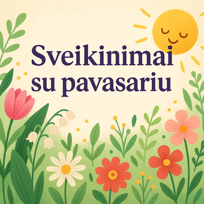 Sveikinimai su pavasariu